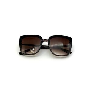 Tahari Brown Tortoise TH769 Brown Gradient Lenses Modern Cat Eye Sunglasses